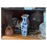 Collection of Vintage Porcelain and Glass Figurines, Vases, and Decorative Dishes