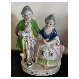 Collection of 5 Vintage Porcelain Figurines with Victorian Couples