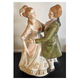 Collection of 5 Vintage Porcelain Figurines with Victorian Couples