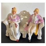 Collection of 5 Vintage Porcelain Figurines with Victorian Couples