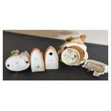 Collection of 5 Vintage Porcelain Figurines with Victorian Couples