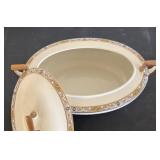 Homer Laughlin Covered Casserole Dish with Floral Border
