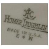 Homer Laughlin Covered Casserole Dish with Floral Border
