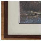 Framed Pastel Print by Leonard D. Sonen - Barn Landscape