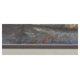 Framed Pastel Print by Leonard D. Sonen - Barn Landscape
