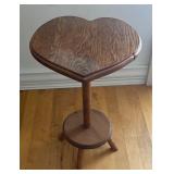 3-Piece Wooden Corner Shelf and Accent Table Set with Heart Detail