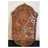 Set of 3 Hand-Carved Wooden Wall Plaques and Key Decor