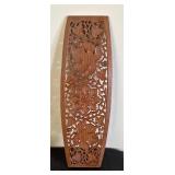 Set of 3 Hand-Carved Wooden Wall Plaques and Key Decor