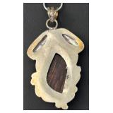 Sterling Silver Necklace and Pendant with Baroque Pearls