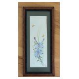 Framed Buffy Murai Floral Print with Butterflies