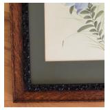 Framed Buffy Murai Floral Print with Butterflies