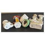 Set of 9 Vintage Porcelain Planter and Vase Figurines