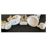 Set of 9 Vintage Porcelain Planter and Vase Figurines