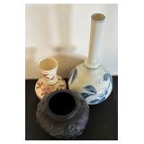Set of 3 Vintage Decorative Vases Including Carlsbad