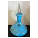 Set of 4 Vintage Embossed Glass Decanters Dresser Bottles