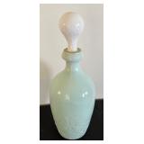 Set of 4 Vintage Embossed Glass Decanters Dresser Bottles