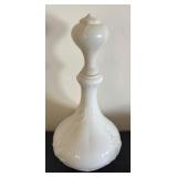 Vintage Milk Glass Decanter and Trinket Box Set