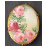 Lot of 3 Vintage Brooches Gold Tone and Floral Designs
