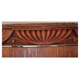 Antique Curved Glass Display Cabinet with Claw Feet