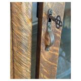 Antique Curved Glass Display Cabinet with Claw Feet