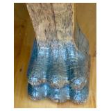 Antique Curved Glass Display Cabinet with Claw Feet