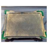 Antique Victorian Brass Calling Card Holder with Knight Motif