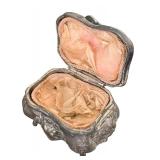 Antique Victorian B&W Metal Art Nouveau Jewelry Casket / Antique B & W 1411 Jewelry Casket