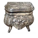 Antique Victorian B&W Metal Art Nouveau Jewelry Casket / Antique B & W 1411 Jewelry Casket