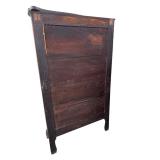 Antique Oak Curio Cabinet with Glass Doors