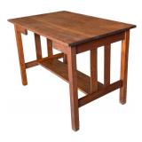 Vintage Arts and Crafts Mission Style Oak Table