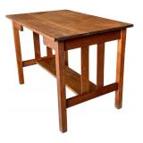 Vintage Arts and Crafts Mission Style Oak Table