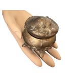 Antique Art Nouveau Metal Jewelry Casket Box