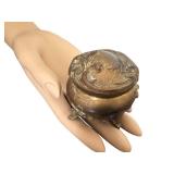 Antique Art Nouveau Metal Jewelry Casket Box