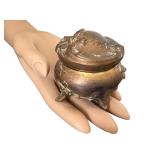 Antique Art Nouveau Metal Jewelry Casket Box