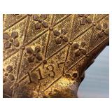 Antique Art Nouveau Footed Jewelry Casket with Ornate Floral Design