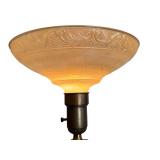 Vintage 5-Foot Tall Floor Lamp with Decorative Glass Shade