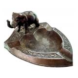 Vintage Cast Metal Elephant Ashtray