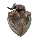 Vintage Cast Metal Elephant Ashtray
