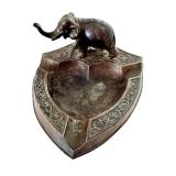 Vintage Cast Metal Elephant Ashtray