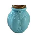 Vintage EAPG Salt Shaker and Hand Painted Cream and Sugar Set