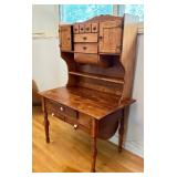 Antique Wooden Kitchen Hoosier Cabinet With Drawers and Flour Bins