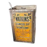 Vintage Watkins Germicide Dip and Disinfectant 5-Gallon Tin Can