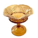 Vintage Fenton Caramel Opalescent Compote Bowl 5 Inch