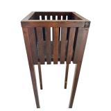 Vintage Wooden Arts and Crafts Style Plant Stand