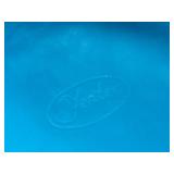 Set of 3 Vintage Fenton Blue Satin Bowls and Candy Dish including Vintage Fenton Basket Weave Candy Bowl