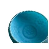 Set of 3 Vintage Fenton Blue Satin Bowls and Candy Dish including Vintage Fenton Basket Weave Candy Bowl