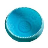 Set of 3 Vintage Fenton Blue Satin Bowls and Candy Dish including Vintage Fenton Basket Weave Candy Bowl