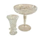 Collection of 6 Vintage Pressed Glass Dishes and Bowls