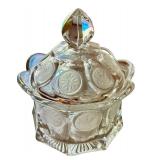 Collection of 6 Vintage Pressed Glass Dishes and Bowls