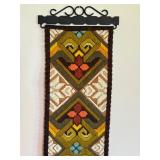 Vintage Needlepoint Bell Pull with Ornate Pattern